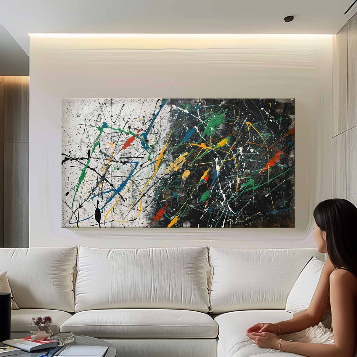 Abstract Expressionist Art #AEA026 — Front View | Abstract Oil Painting for Home Decor