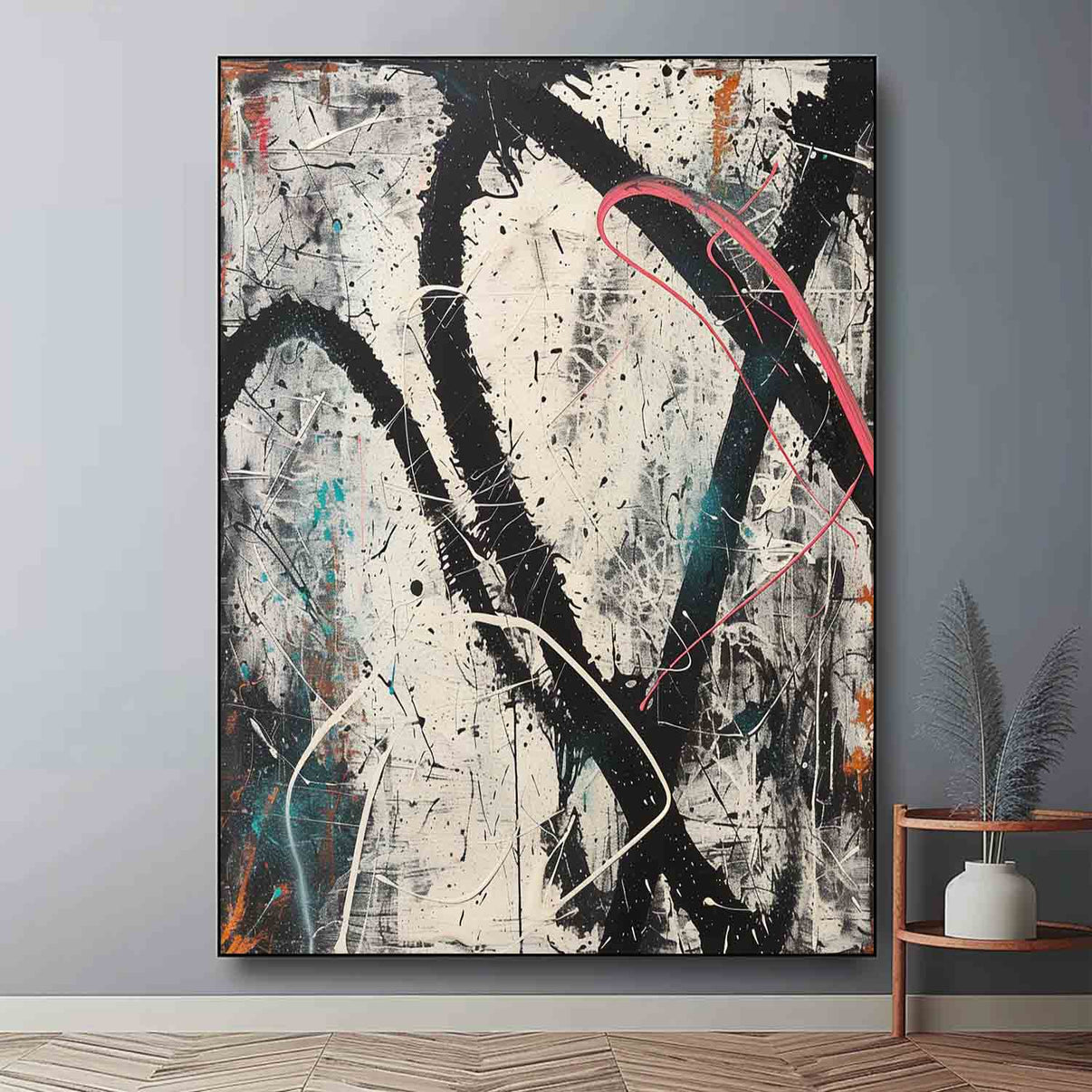Abstract Expressionist Art #AEA025 — Front View | Abstract Oil Painting for Home Decor