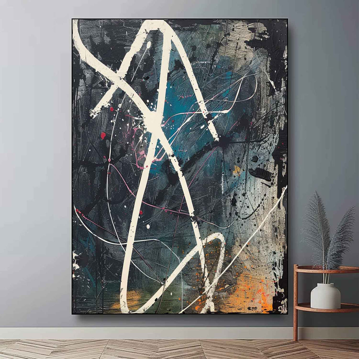Abstract Expressionist Art #AEA016 — Front View | Abstract Oil Painting for Home Decor