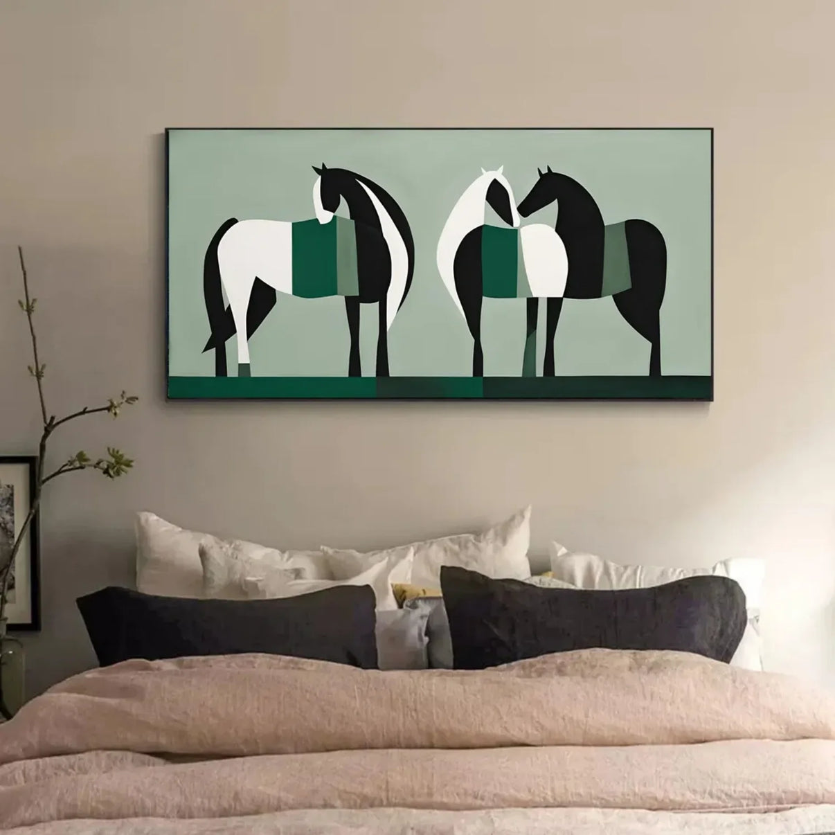 Abstract Animal Horse Wall Art #AL121 — Front View | Abstract Oil Painting for Home Decor