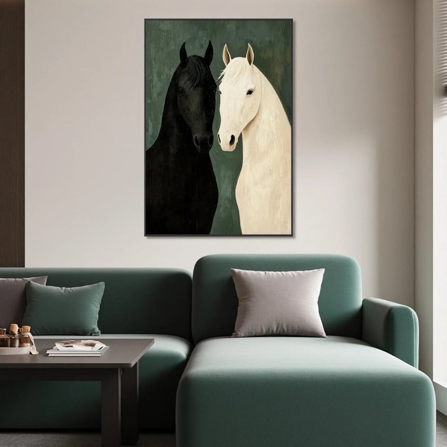 Abstract Animal Art Horse Wall Art #AT022 — Front View | Abstract Oil Painting for Home Decor