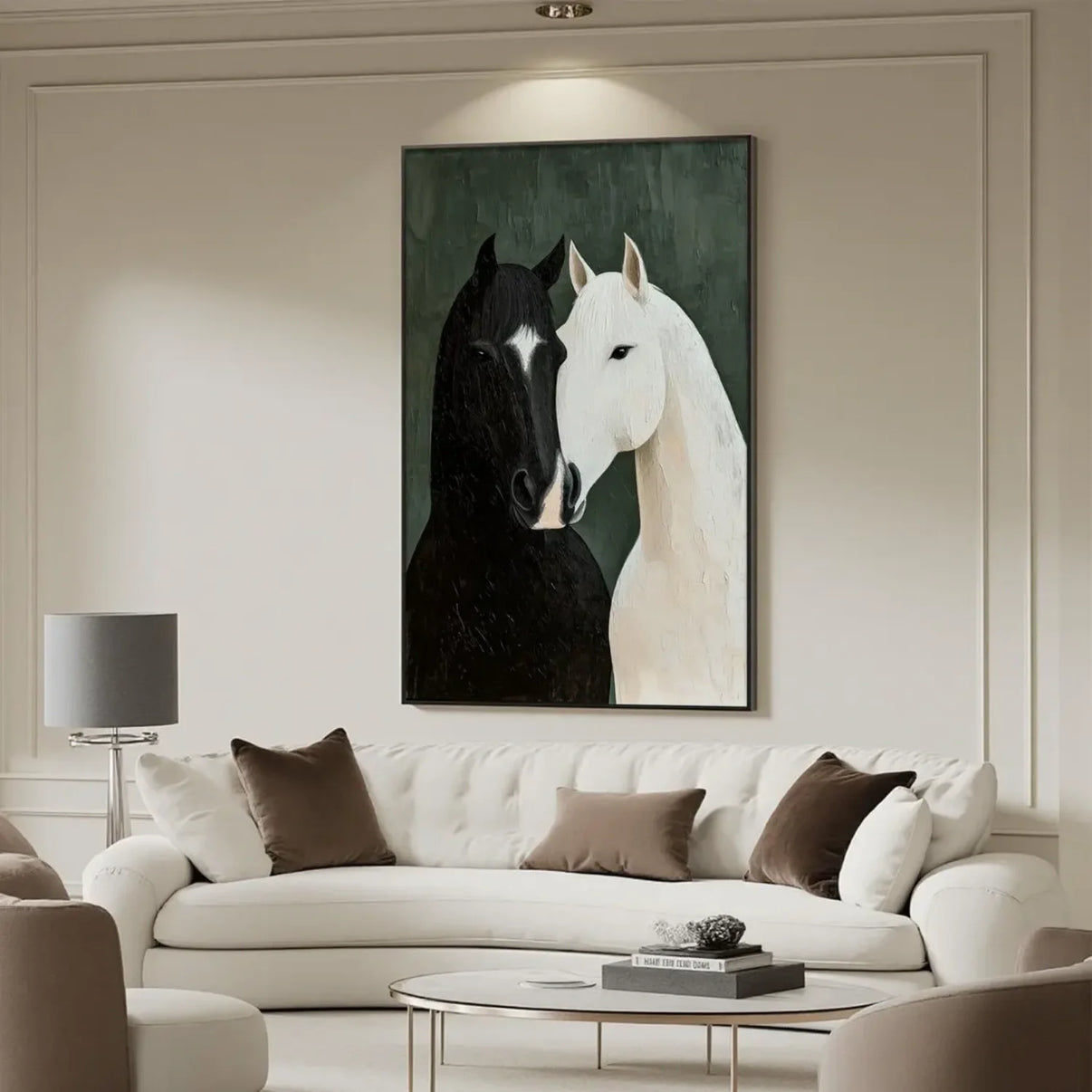 Abstract Animal Horse Wall Art #AL124 — Front View | Abstract Oil Painting for Home Decor