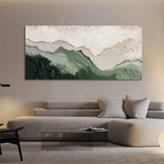 "3D-Textured Art｜Layered Mountain" - Modern Heavy Impasto Landscape Artwork | 3D Rich Color Palette Knife Painting | Luxury Vertical Wall Art #Q 46