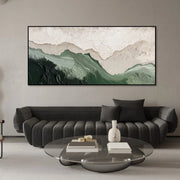 "3D-Textured Art｜Layered Mountain" - Modern Heavy Impasto Landscape Artwork | 3D Rich Color Palette Knife Painting | Luxury Vertical Wall Art #Q 46