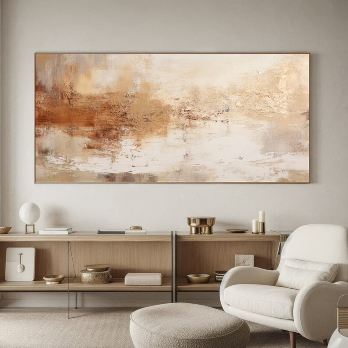 Abstract Art |Serene Elegance | Abstract Canvas Wall Art | QSQart — Front View | Abstract Oil Painting for Home Decor