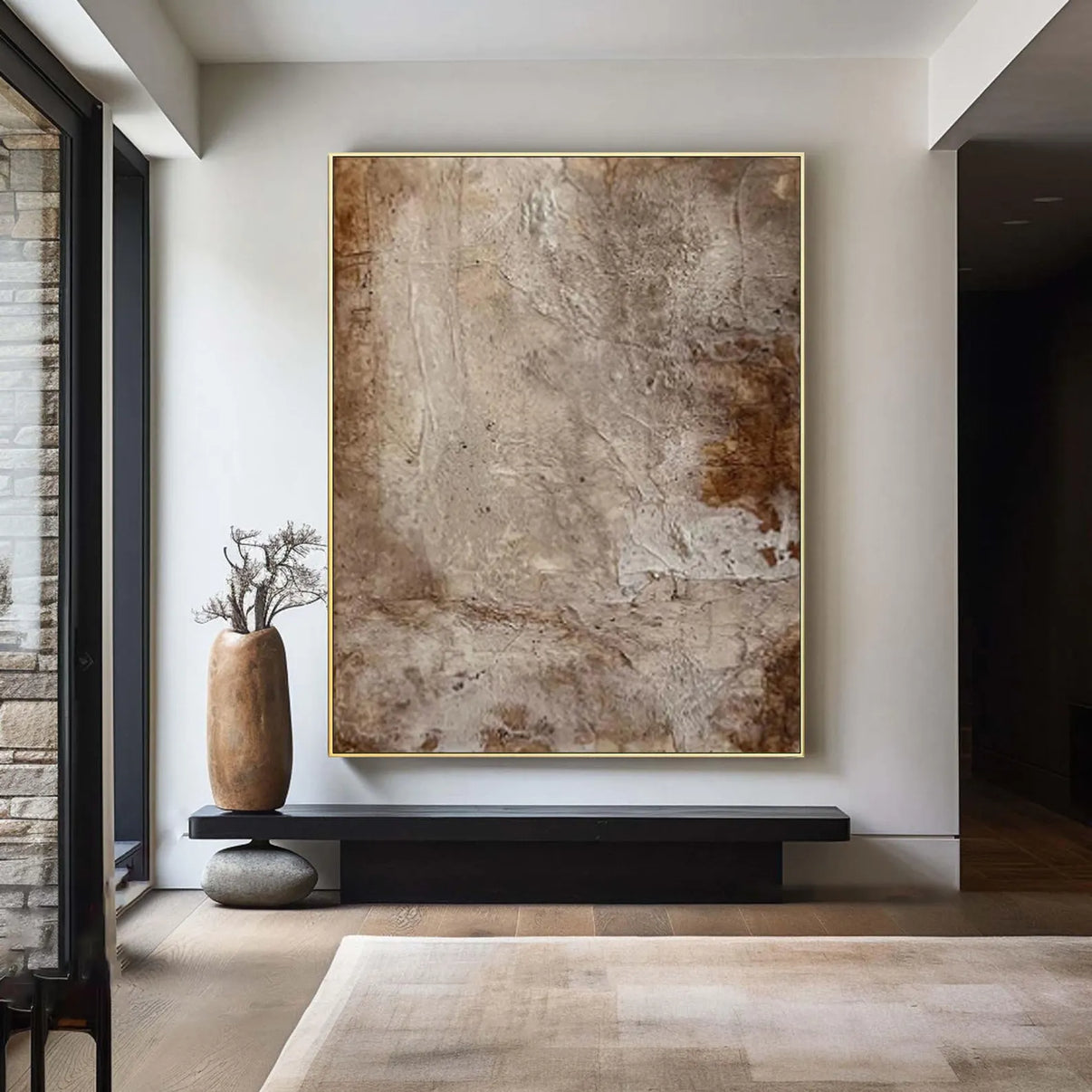 Aged | Hand-Painted Canvas Art | QSQart — Front View | Abstract Oil Painting for Home Decor