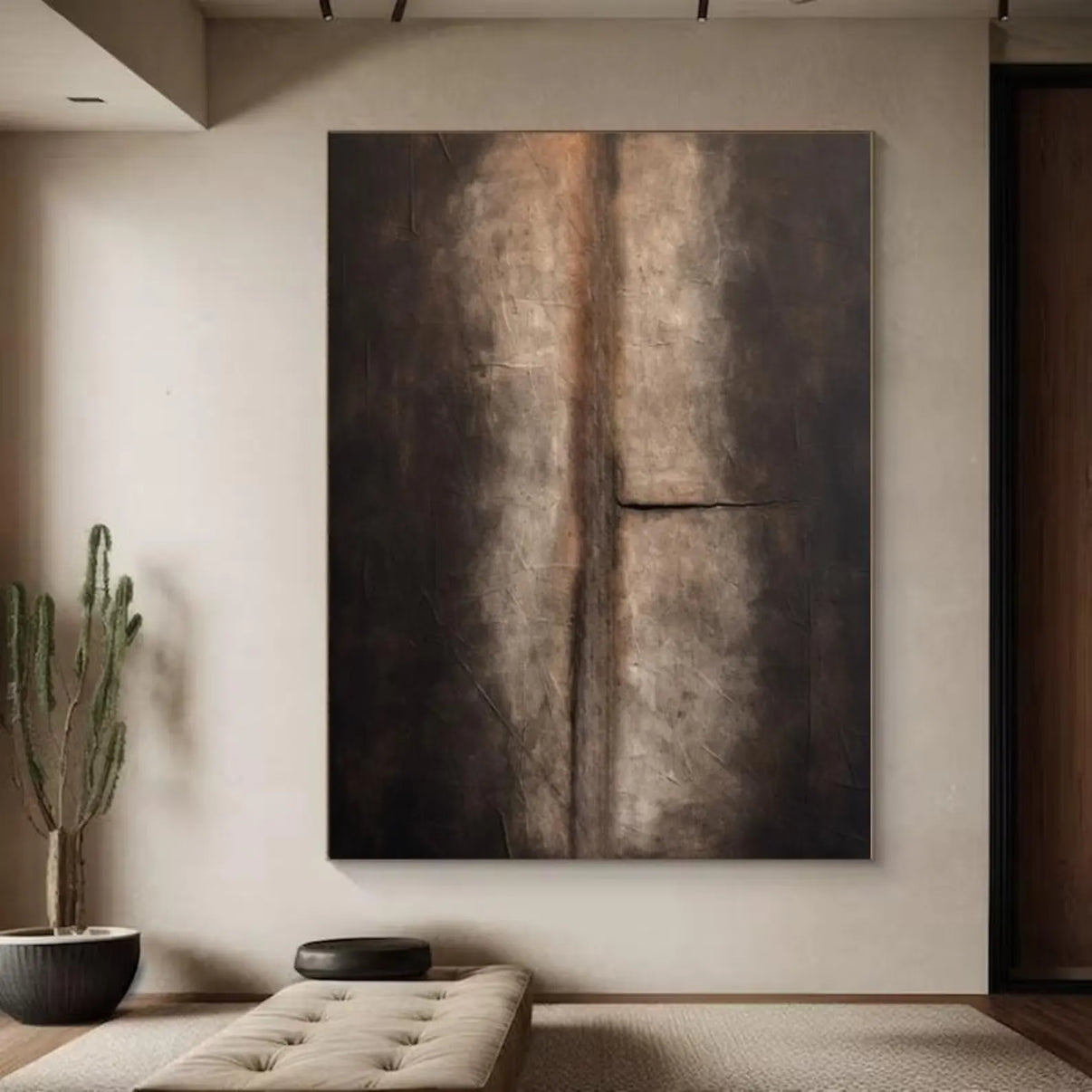 Anchor | Hand-Painted Canvas Art | QSQart — Front View | Abstract Oil Painting for Home Decor