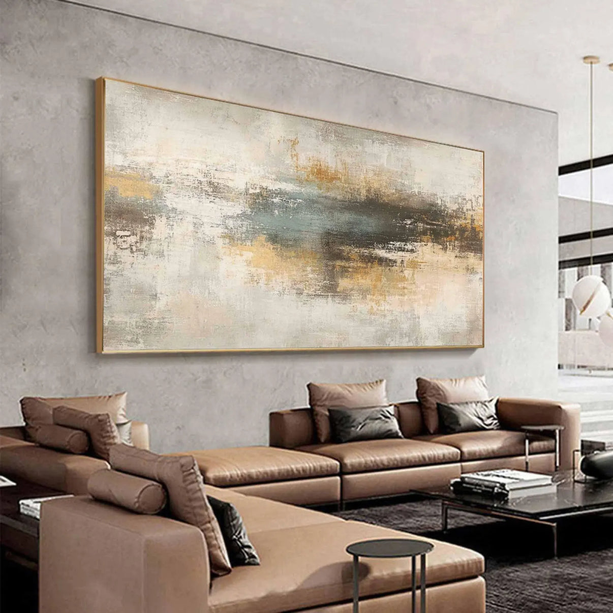 Abstract Texture Blend Art | Elegant Sophistication — Front View | Abstract Oil Painting for Home Decor