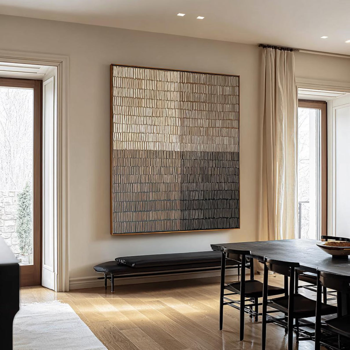 Abstract Textured Art | Modern Luxe Atmosphere — Front View | Abstract Oil Painting for Home Decor