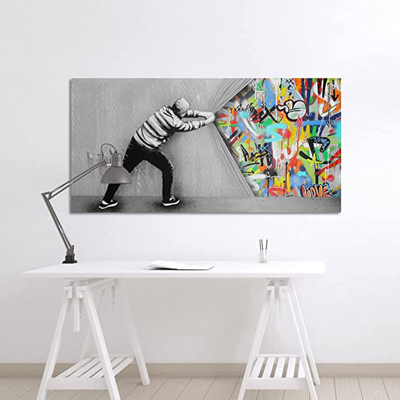 A New Era | Abstract Canvas Wall Art | QSQart — Front View | Abstract Oil Painting for Home Decor