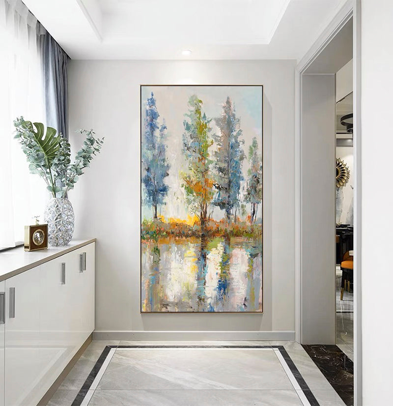 Absorbing the Sunlight-Serene Abstract... | Canvas Art | QSQart — Front View | Abstract Oil Painting for Home Decor