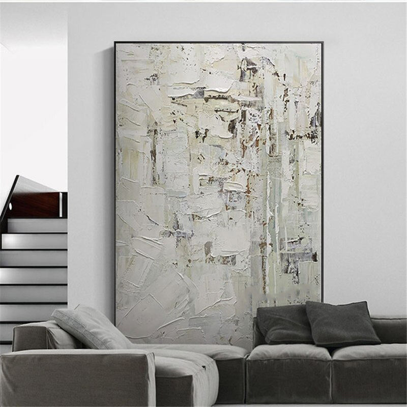 Ancient History | Hand-Painted Canvas Art | QSQart — Front View | Abstract Oil Painting for Home Decor