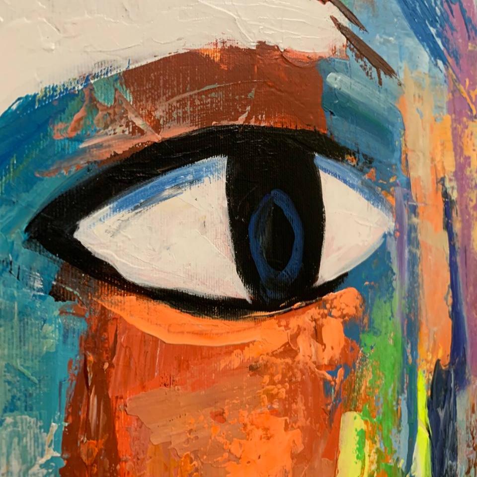 Abstract artwork contemporary COLORS OF THE SOUL — Front View | Abstract Oil Painting for Home Decor