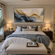 "Folded Silk Contour Relief" - Modern Heavy Impasto Topographic Abstract | White & Beige Palette Knife Painting | Luxury Horizontal Wall Art #Q 158
