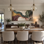"Ivory Multicolor Ridge Relief" - Modern Heavy Impasto Landscape Artwork | White & Beige Palette Knife Painting | Luxury Horizontal Wall Art #Q 180