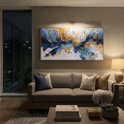 "Fanned Painted Strata Relief" - Modern Heavy Impasto Landscape Artwork | White & Beige Palette Knife Painting | Luxury Horizontal Wall Art #Q 184