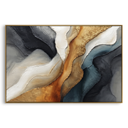 "Soft Chromatic Layer Relief" - Modern Heavy Impasto Landscape Artwork | White & Beige Palette Knife Painting | Luxury Horizontal Wall Art #Q 194