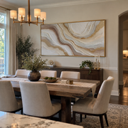 "Quiet Layered Valley Relief" - Modern Heavy Impasto Landscape Artwork | White & Beige Palette Knife Painting | Luxury Horizontal Wall Art #Q 251