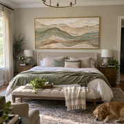 "Soft Earth Vein Relief" - Modern Heavy Impasto Topographic Abstract | White & Beige Palette Knife Painting | Luxury Horizontal Wall Art #Q 274