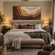 "Mineral Geologic Cut Relief" - Modern Heavy Impasto Topographic Abstract | White & Beige Palette Knife Painting | Luxury Horizontal Wall Art #Q 276