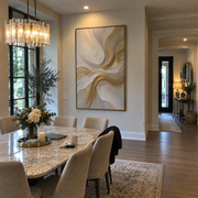 "Luminous Luminous Vein Relief" - Modern Heavy Impasto Abstract Artwork | Beige & White Palette Knife Painting | Luxury Vertical Wall Art #Q 334