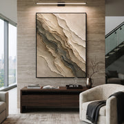 "Tactile Pearl Fold Relief" - Modern Heavy Impasto Abstract Textured Artwork | White & Green Palette Knife Painting | Luxury Vertical Wall Art #Q 402
