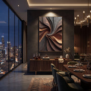 "East Sage Ridge Relief" - Modern Heavy Impasto Abstract Textured Artwork | White & Beige Palette Knife Painting | Luxury Vertical Wall Art #Q 518