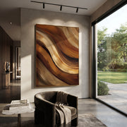 "Echo Etched Valley Relief" - Modern Heavy Impasto Abstract Textured Artwork | White & Beige Palette Knife Painting | Luxury Vertical Wall Art #Q 522