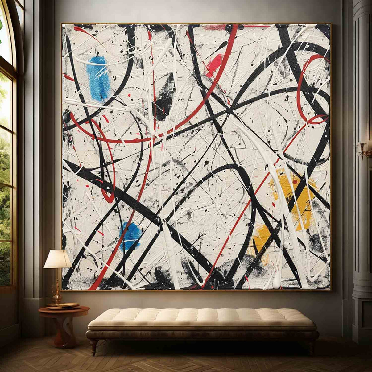 Abstract Expressionist Art #AEA043 — Front View | Abstract Oil Painting for Home Decor