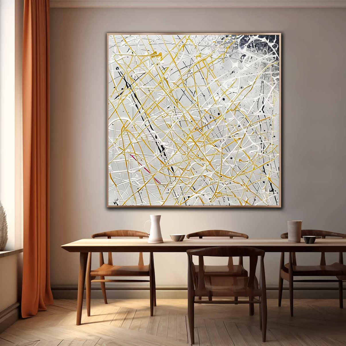 Abstract Expressionist Art #AEA048 — Front View | Abstract Oil Painting for Home Decor
