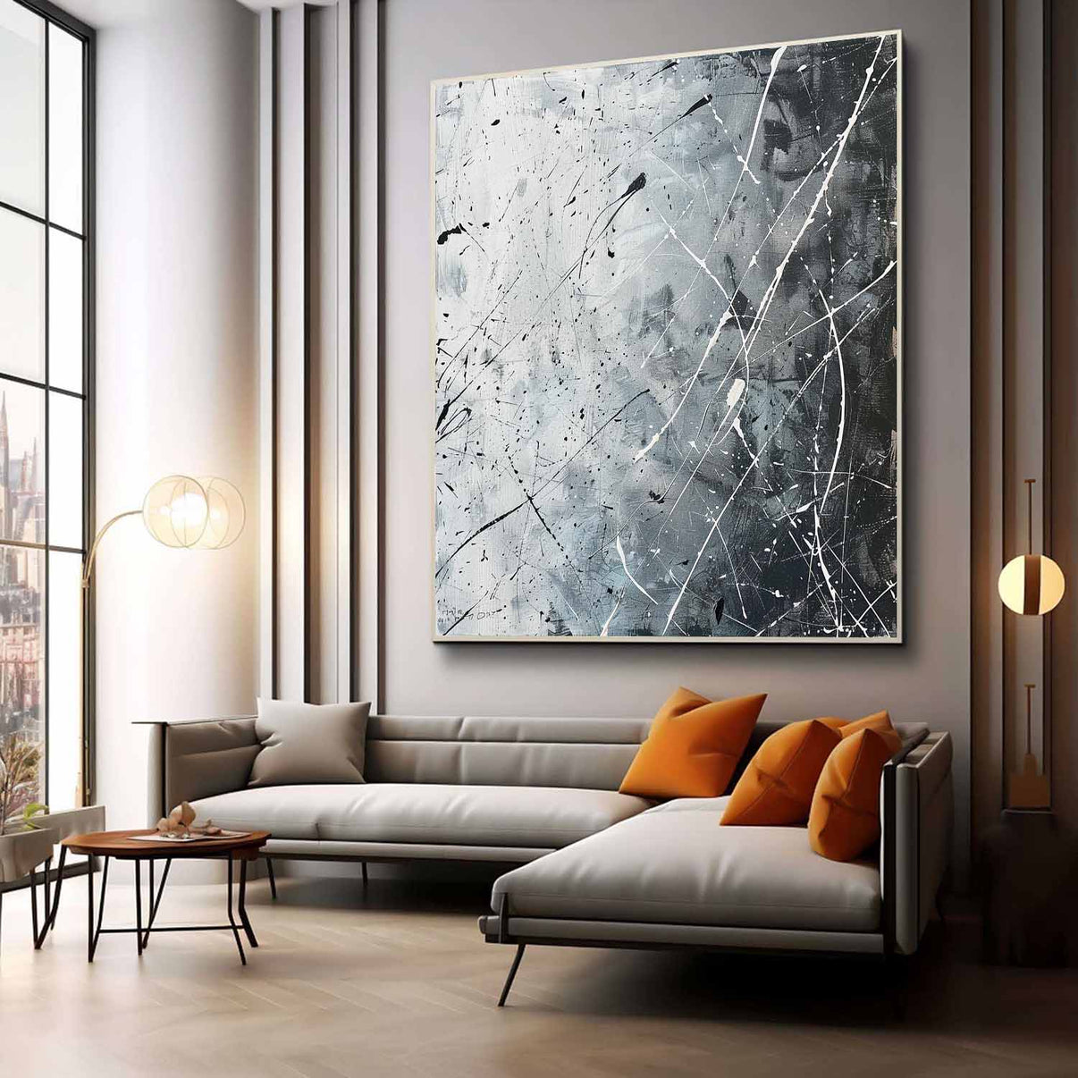 Abstract Expressionist Art #AEA032 — Front View | Abstract Oil Painting for Home Decor