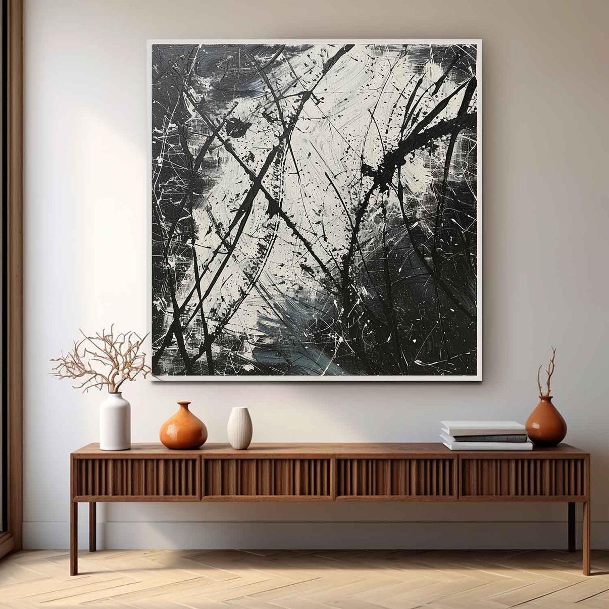 Abstract Expressionist Art #AEA002 — Front View | Abstract Oil Painting for Home Decor