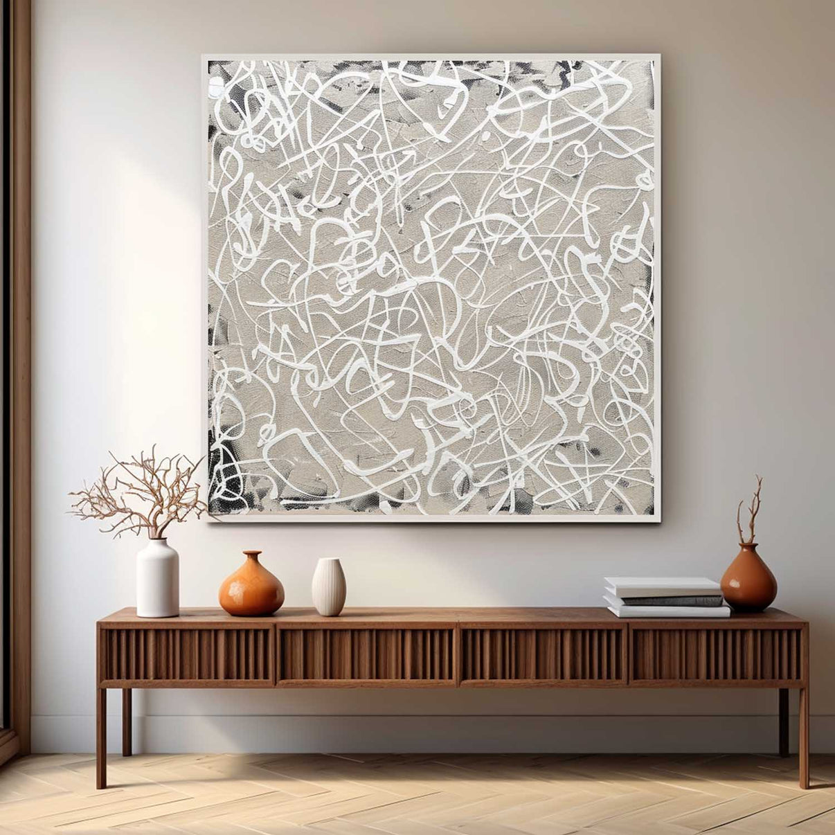 Abstract Expressionist Art #AEA038 — Front View | Abstract Oil Painting for Home Decor