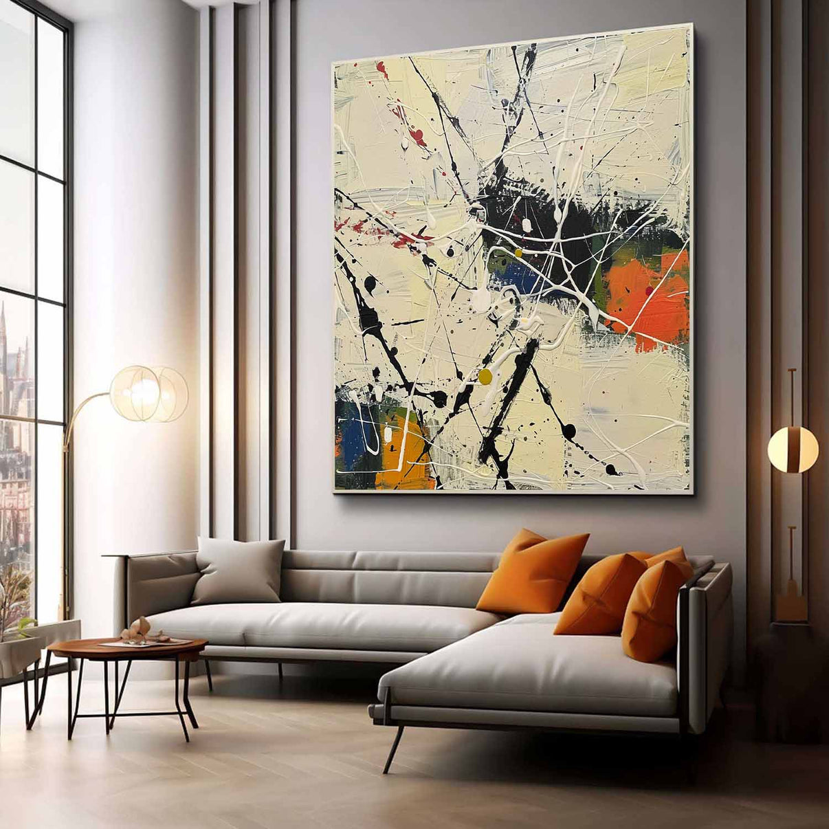 Abstract Expressionist Art #AEA010 — Front View | Abstract Oil Painting for Home Decor