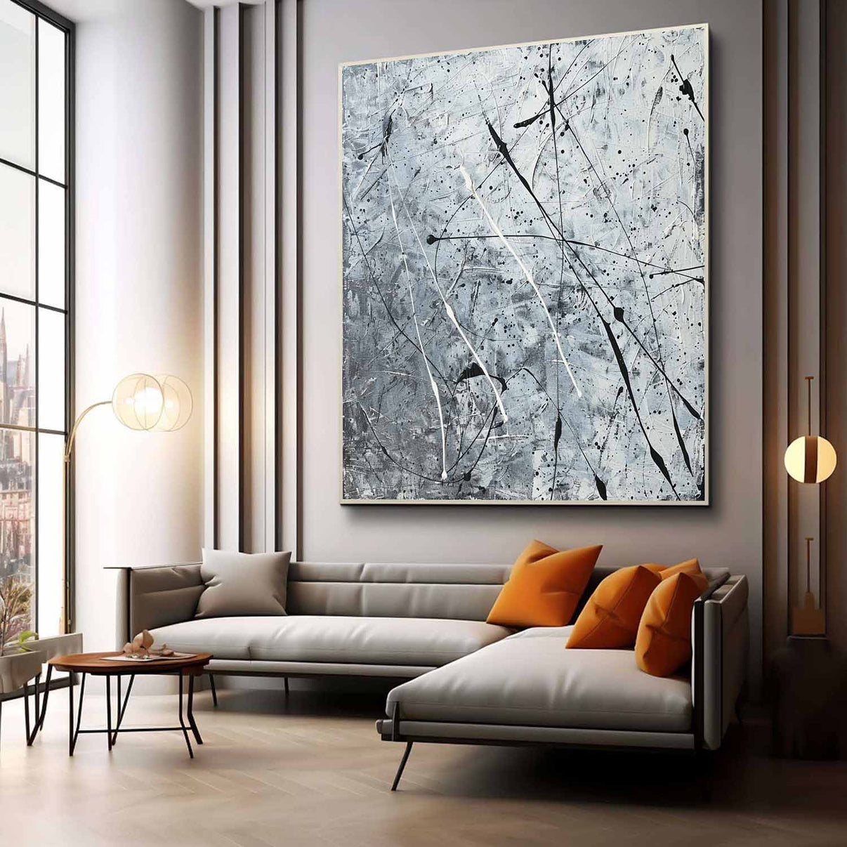 Abstract Expressionist Art #AEA033 — Front View | Abstract Oil Painting for Home Decor
