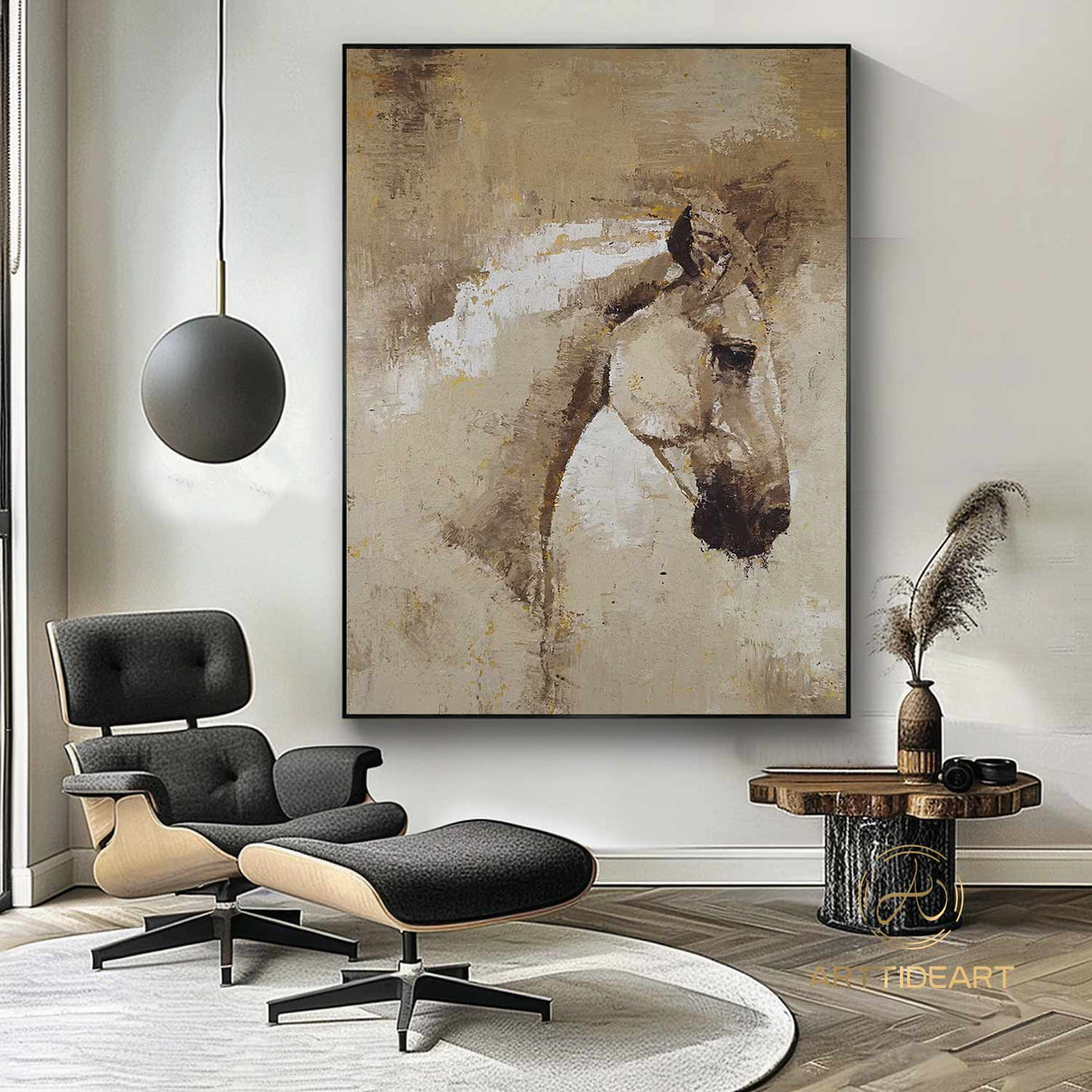 Animal Art #cz006 | Hand-Painted Canvas Art | QSQart — Front View | Abstract Oil Painting for Home Decor