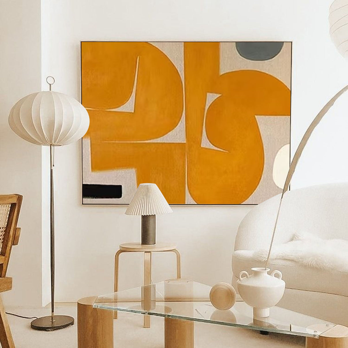 Abstract Canvas Art #AB030 | Abstract Canvas Wall Art | QSQart — Front View | Abstract Oil Painting for Home Decor